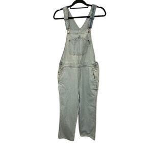 Old Navy Womens Overalls Size 10 Light Wash Straight Leg Carpenter NEW